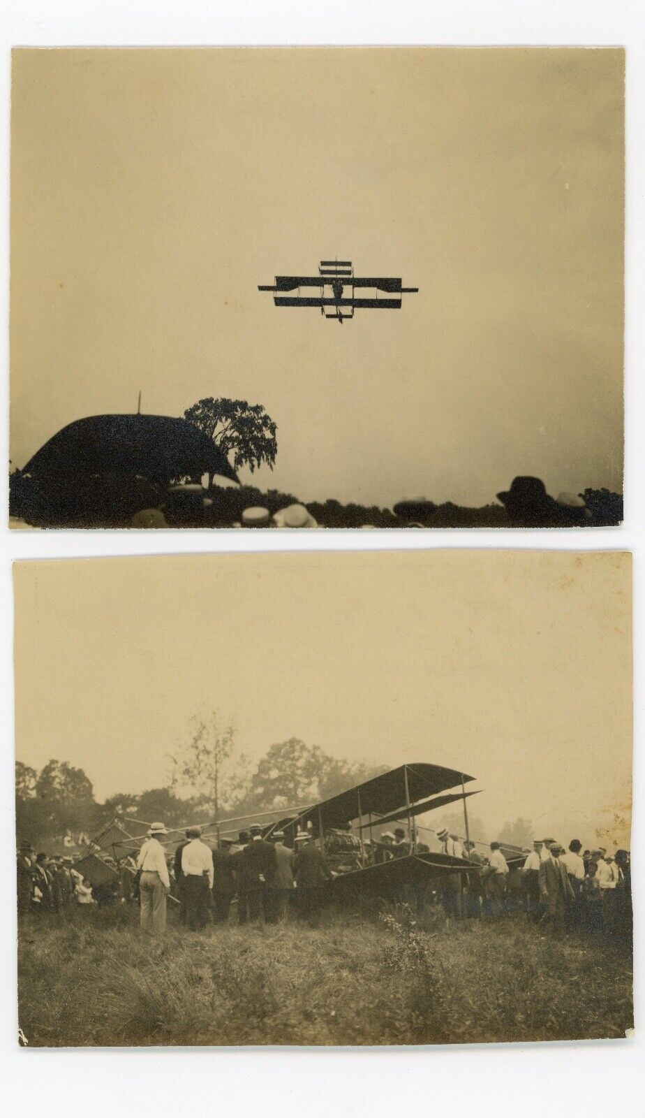 Original Vintage Photos of Charles Hamilton First Flight in New England