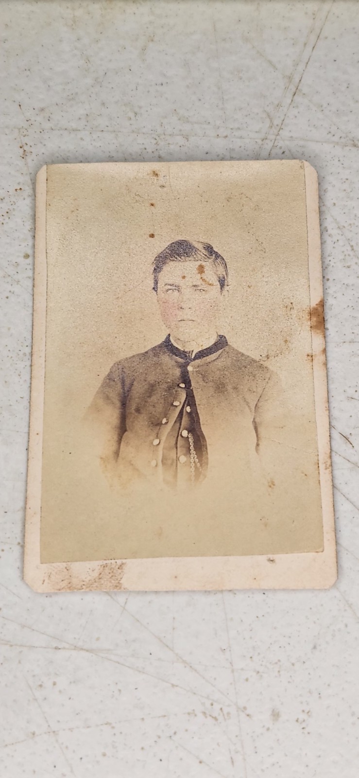 Vicksburg Mississippi Confederate Soldier CDV Photo Young Boy Civil War #6 Vicksburg Mississippi Confederate Soldier CDV Photo Young Boy Civil War #6