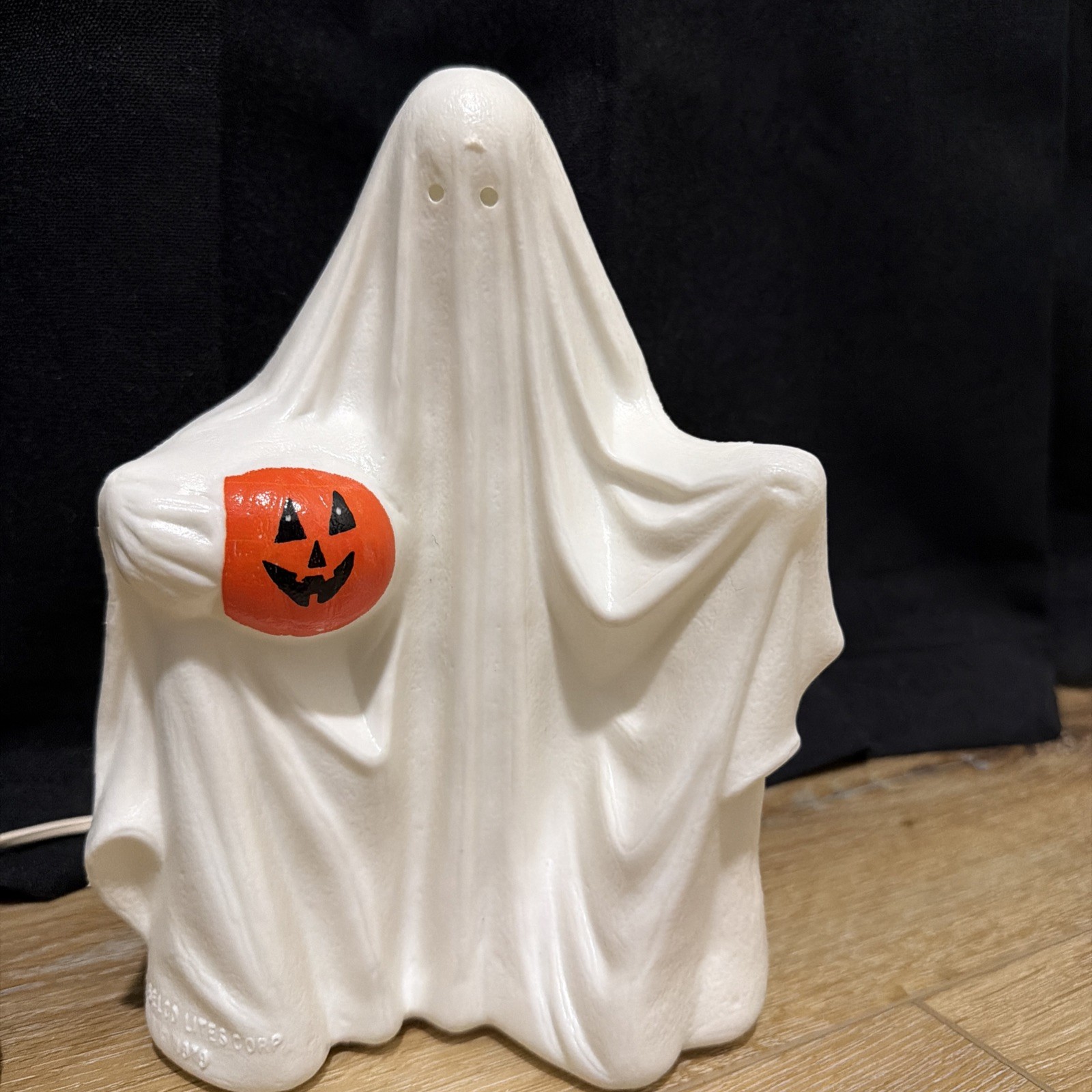 VTG Halloween Ghost 1979 Belco Lites Sm. 9” Tabletop Blow Mold Plastic Light Up VTG Halloween Ghost 1979 Belco Lites Sm. 9” Tabletop Blow Mold Plastic Light Up