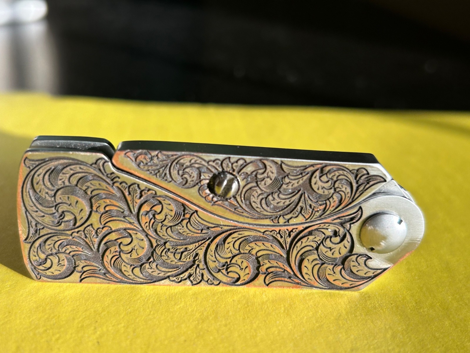 Laser Engraved Knife Gerber EAB-Single sided deep laser work, exchangeable blade Laser Engraved Knife Gerber EAB-Single sided deep laser work, exchangeable blade