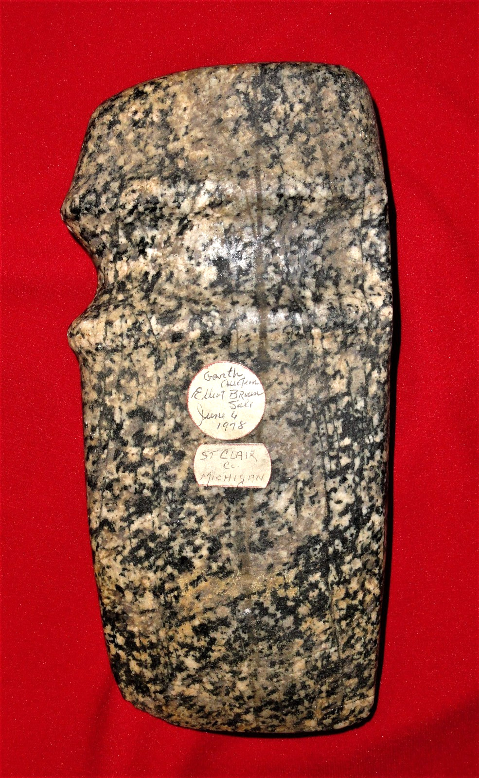 Authentic Museum Quality 9 1/4" Large Square Style  3/4 Groove Axe