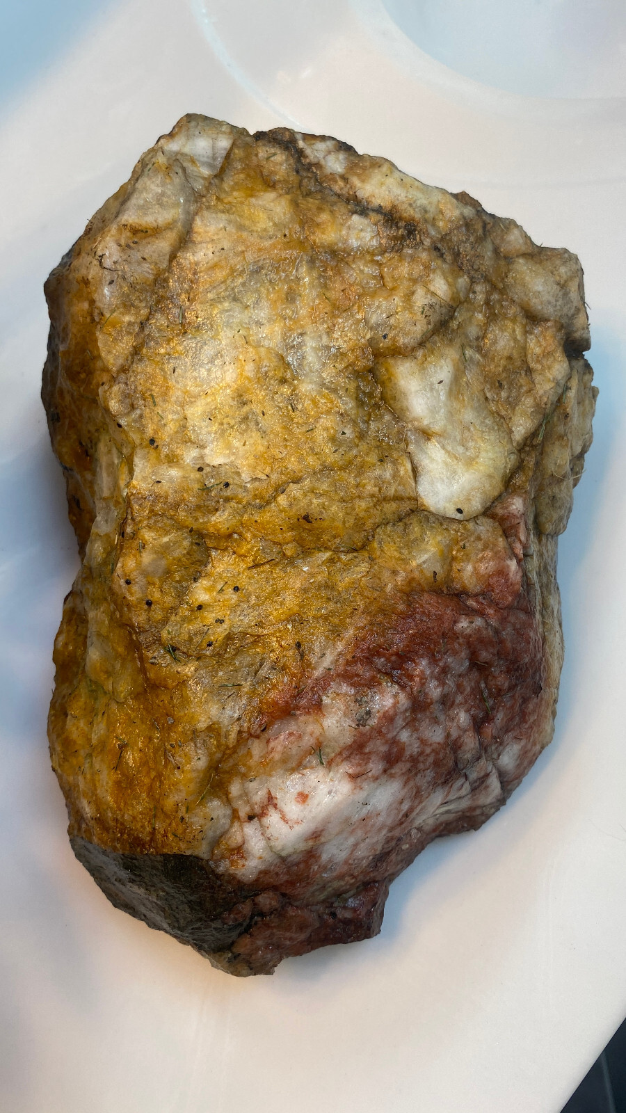 Large Beautiful Quartz Red , White and Caramel Colors 10" x 8" x 3" Deep Large Beautiful Quartz Red , White and Caramel Colors 10" x 8" x 3" Deep