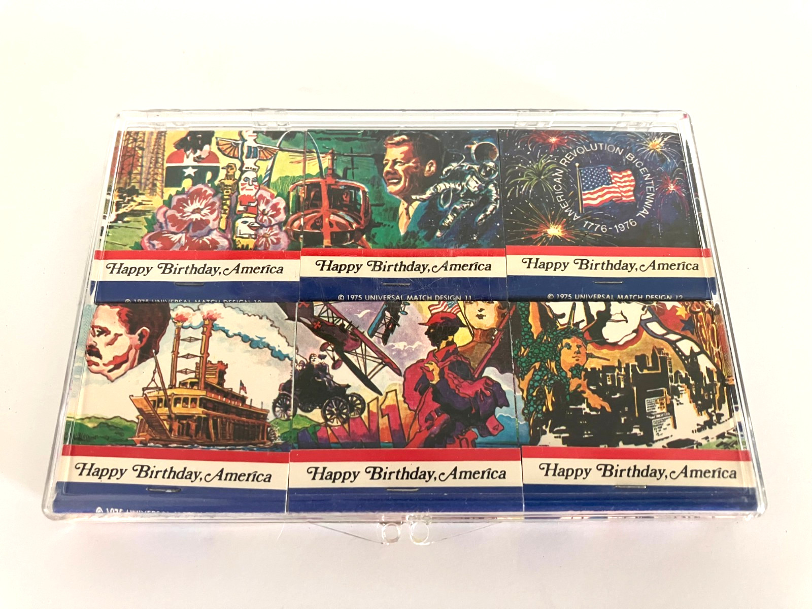 1975 Bicentennial Happy Birthday America (12 Match Books) Set Vintage Unstruck. 1975 Bicentennial Happy Birthday America (12 Match Books) Set Vintage Unstruck.