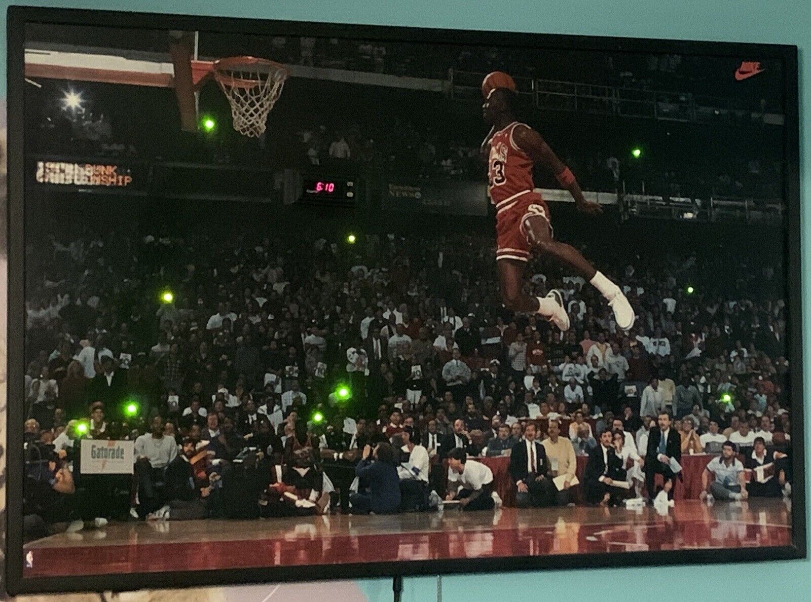 Vintage Michael Jordan #23 Free Throw Line Dunk Store Display Nike Sign
