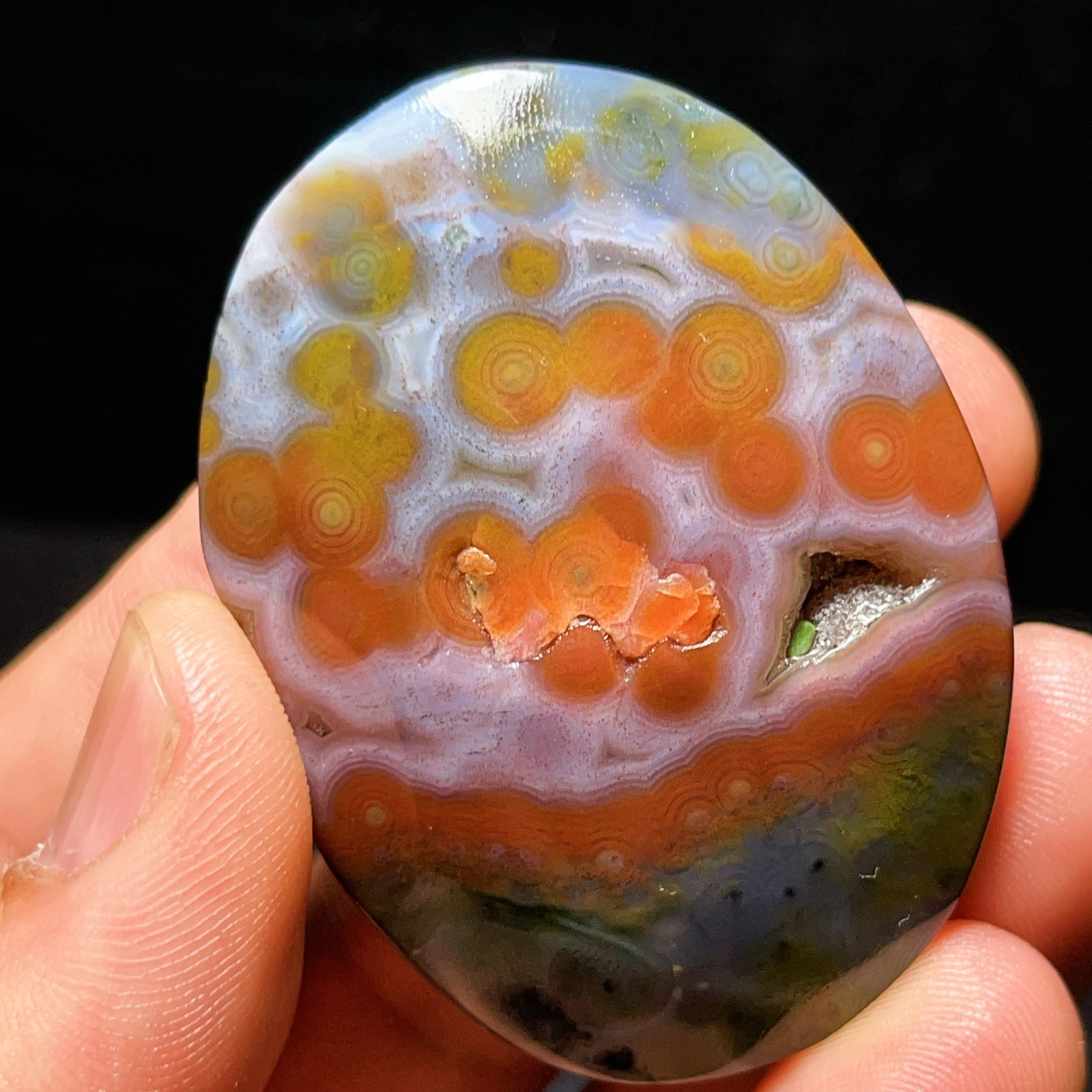 TOP 67G Natural Polished Orbicular Ocean Jasper Healing Crystal Gift L8079 TOP 67G Natural Polished Orbicular Ocean Jasper Healing Crystal Gift L8079