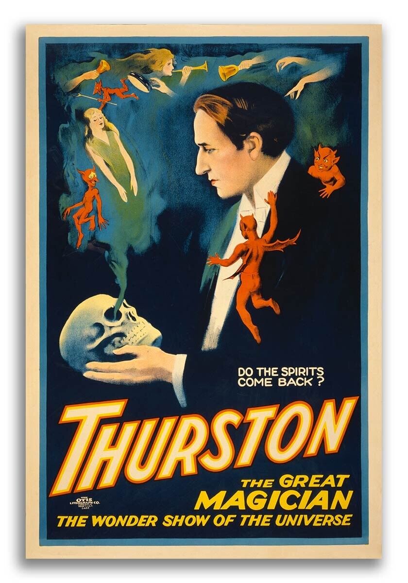 1914 Thurston the Magician - Spirits Vintage Style Magic Poster - 24x36