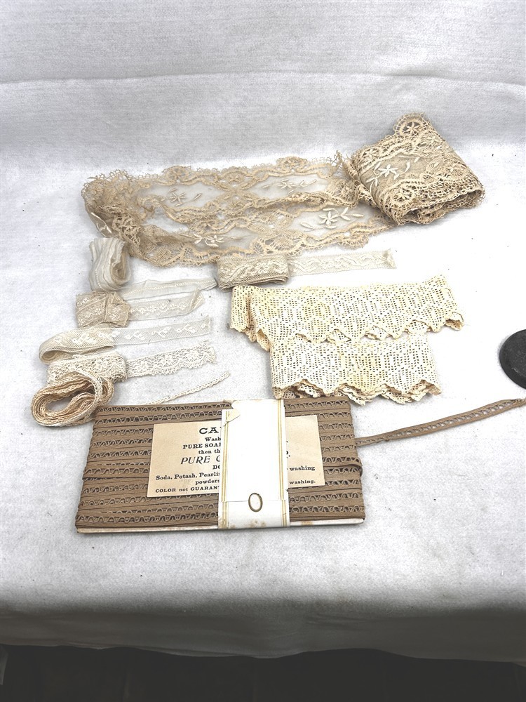 antique lace trim white yards lot embroidered Victorian original 19thc antique lace trim white yards lot embroidered Victorian original 19thc