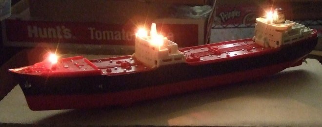 Marx 1966 Hess Voyager Tanker Ship with Original Working Lights - No Box Marx 1966 Hess Voyager Tanker Ship with Original Working Lights - No Box