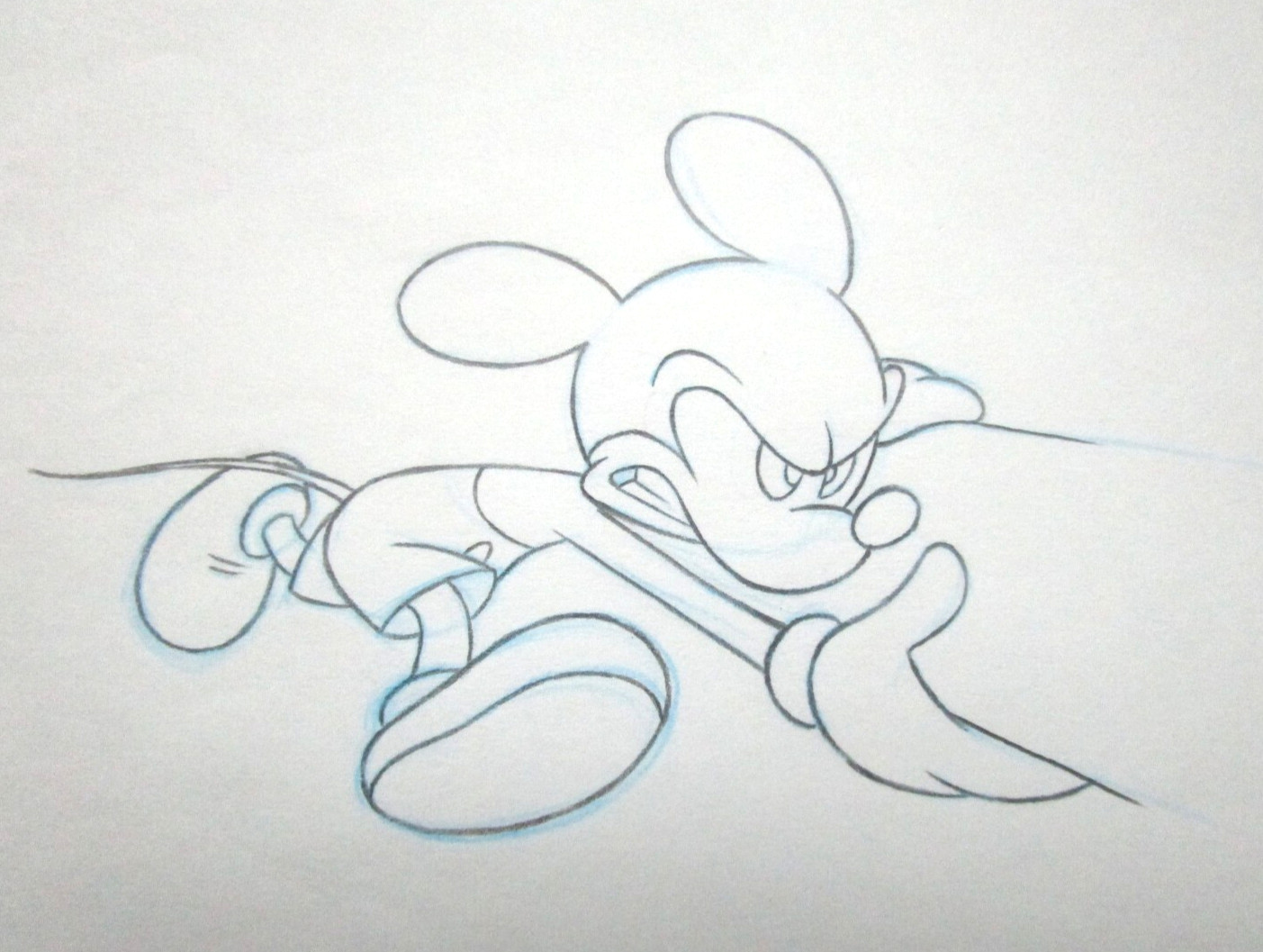 1980's MICKEY MOUSE WALT DISNEY ORIGINAL ANIMATION PRODUCTION cel DRAWING