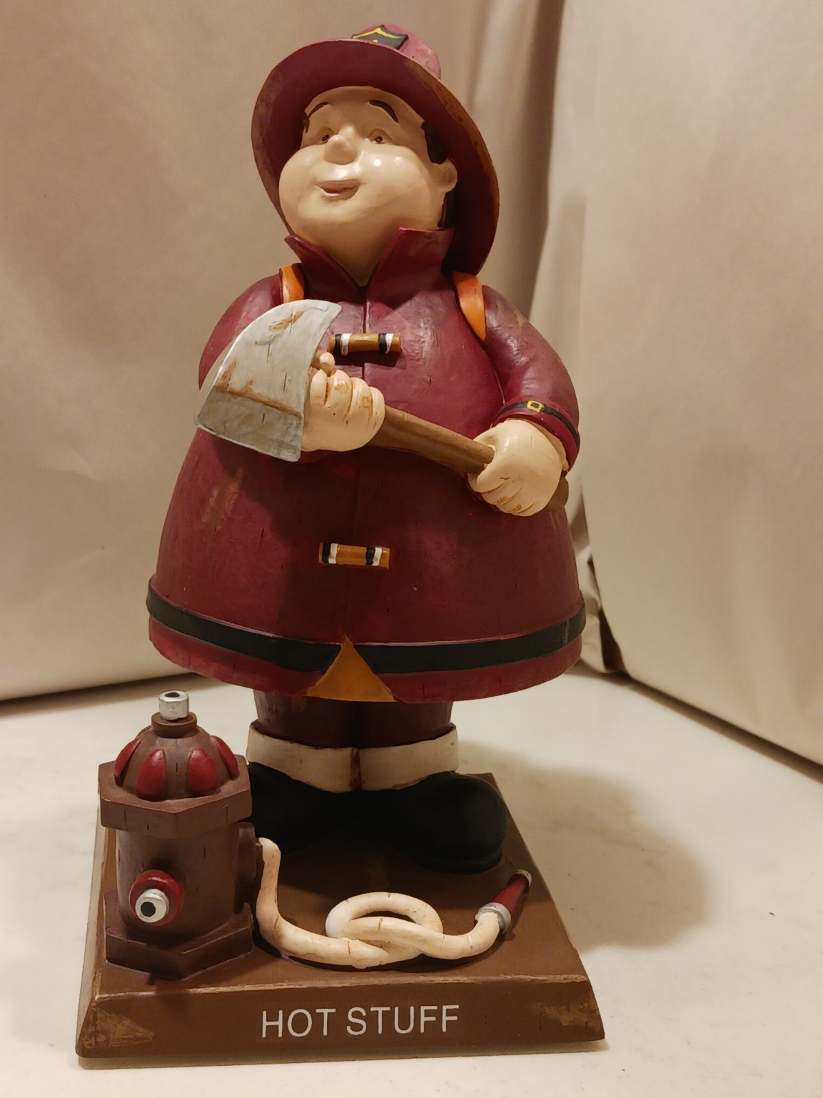 Bobble Body Fire Fighter Hand Painted 7" Bobble Body Fire Fighter Hand Painted 7"
