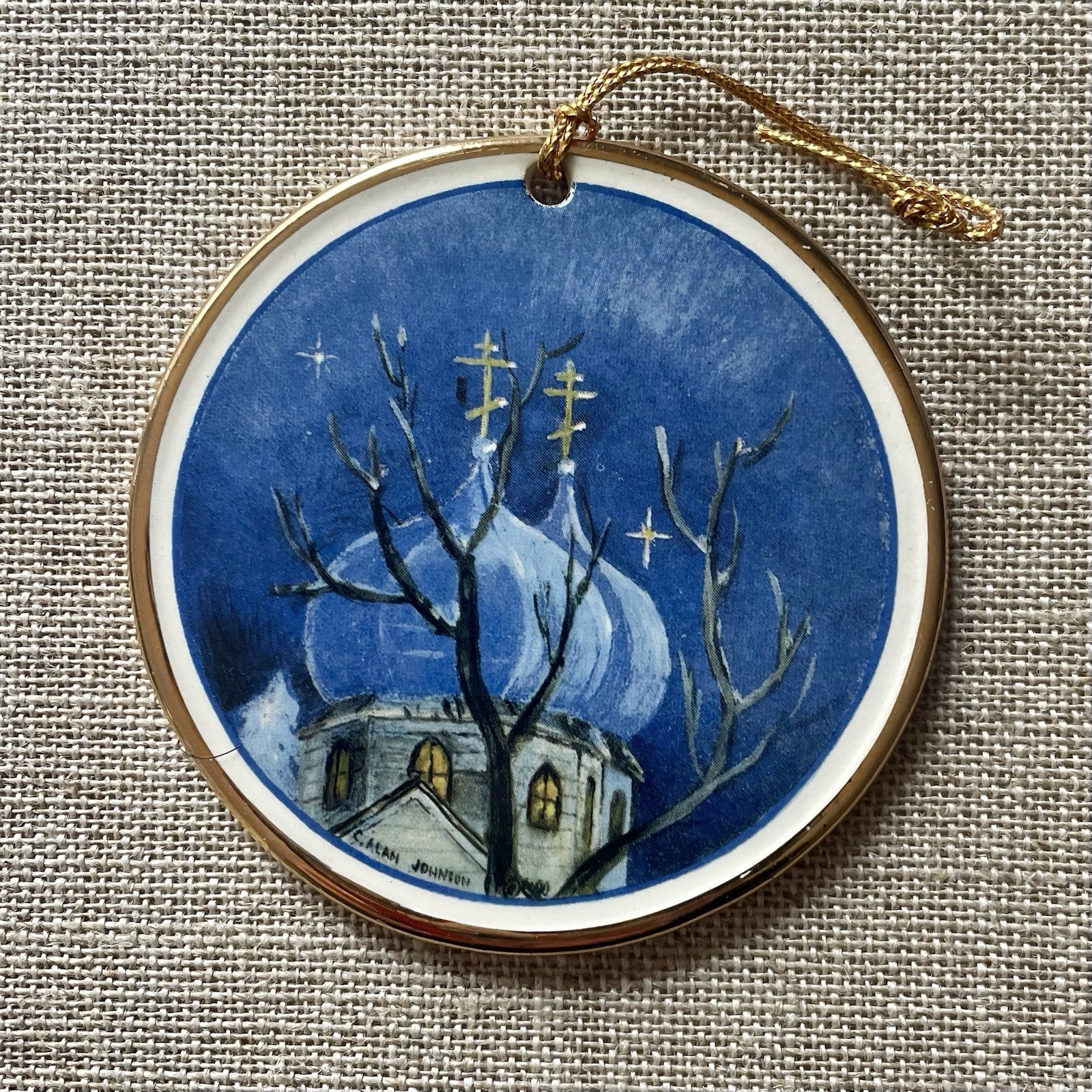 RARE Vintage 1989 Alaska Classics C. Alan Johnson Christmas Ornament Church Dome RARE Vintage 1989 Alaska Classics C. Alan Johnson Christmas Ornament Church Dome