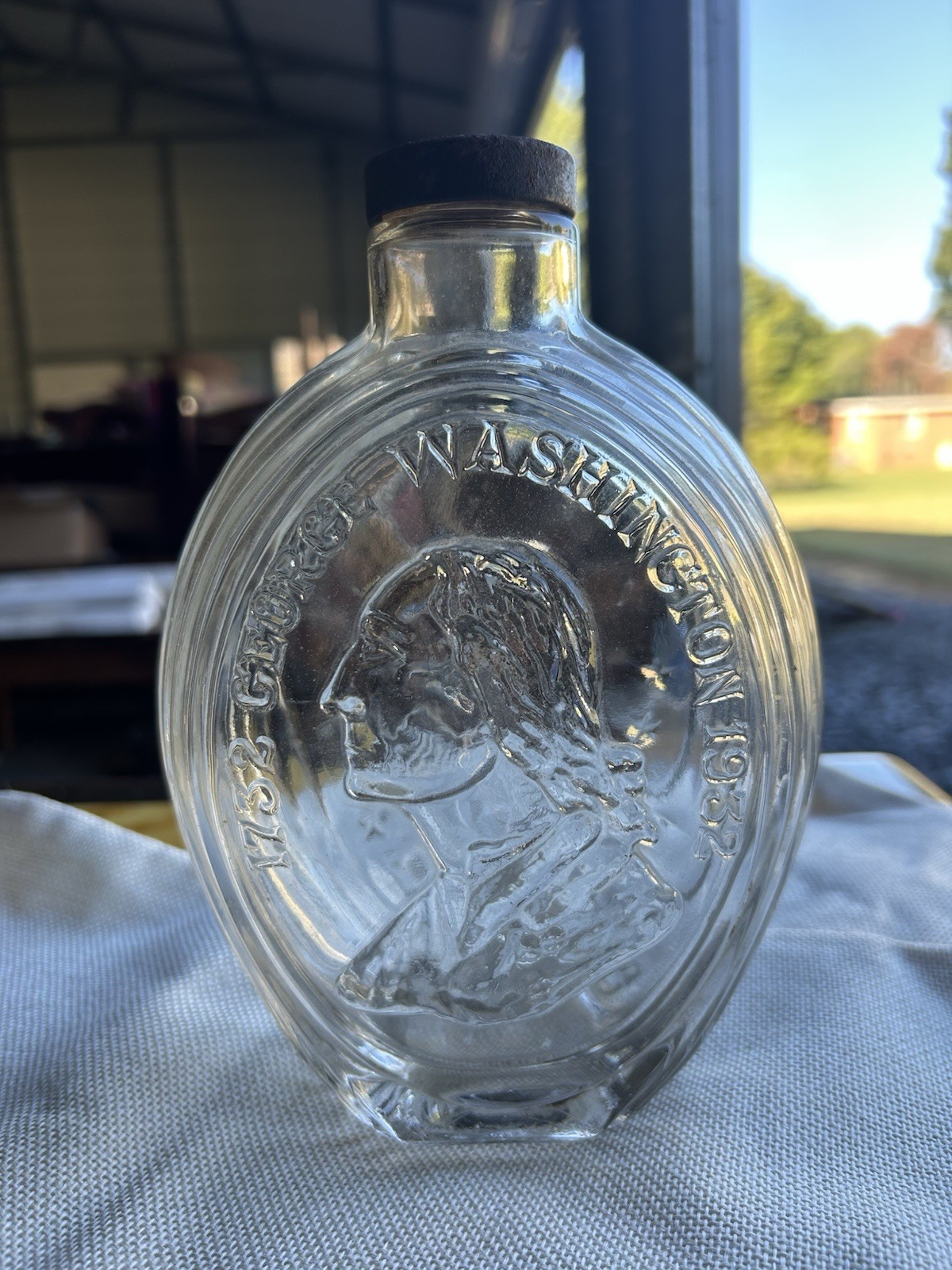 1932 George Washington Bicentennial Embossed Glass Bottle Owens-Illinois 1932 George Washington Bicentennial Embossed Glass Bottle Owens-Illinois