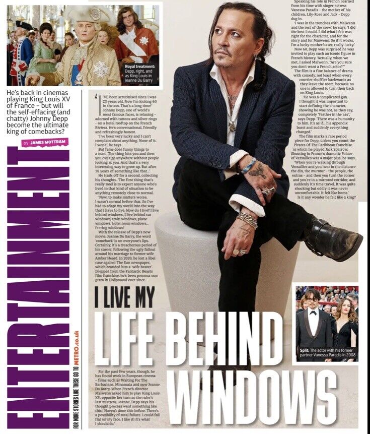 Johnny Depp Interview New Movie Jeanne Du Berry Review Newspap Clippings N Cave