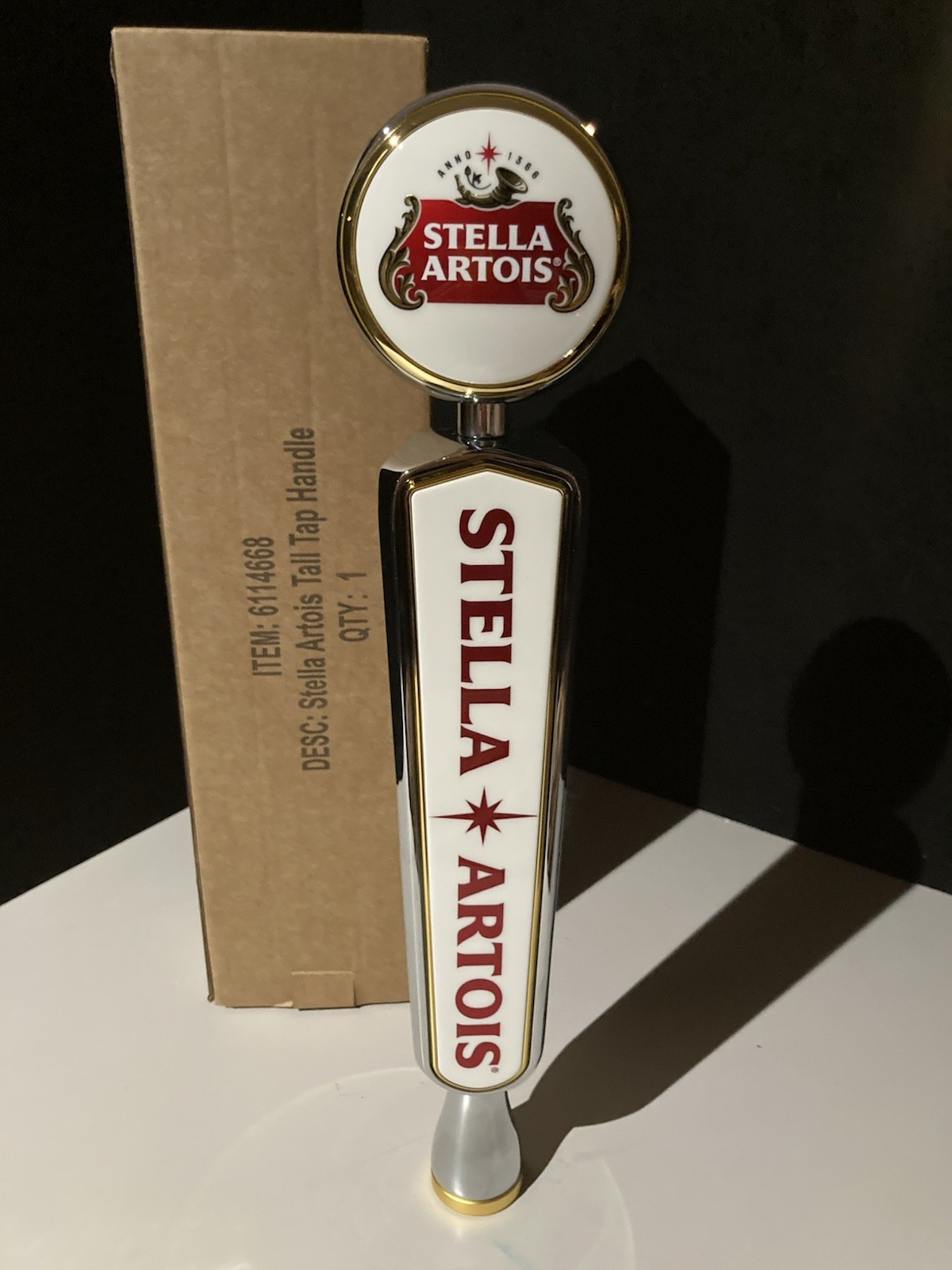 🌟 NEW Stella Artois Tall V4 Beer Tap Handle Kegerator Bar Craft Budweiser Brand 🌟 NEW Stella Artois Tall V4 Beer Tap Handle Kegerator Bar Craft Budweiser Brand