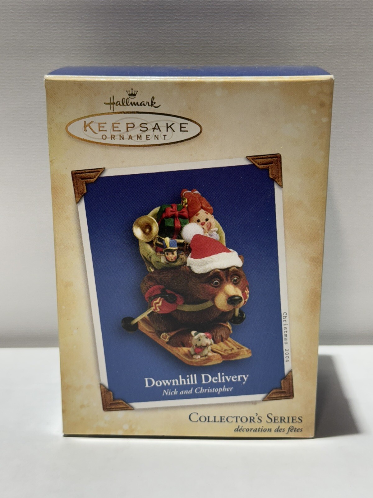 HALLMARK KEEPSAKE ORNAMENT 2004 CHRISTMAS DOWNHILL DELIVERY NEW HALLMARK KEEPSAKE ORNAMENT 2004 CHRISTMAS DOWNHILL DELIVERY NEW