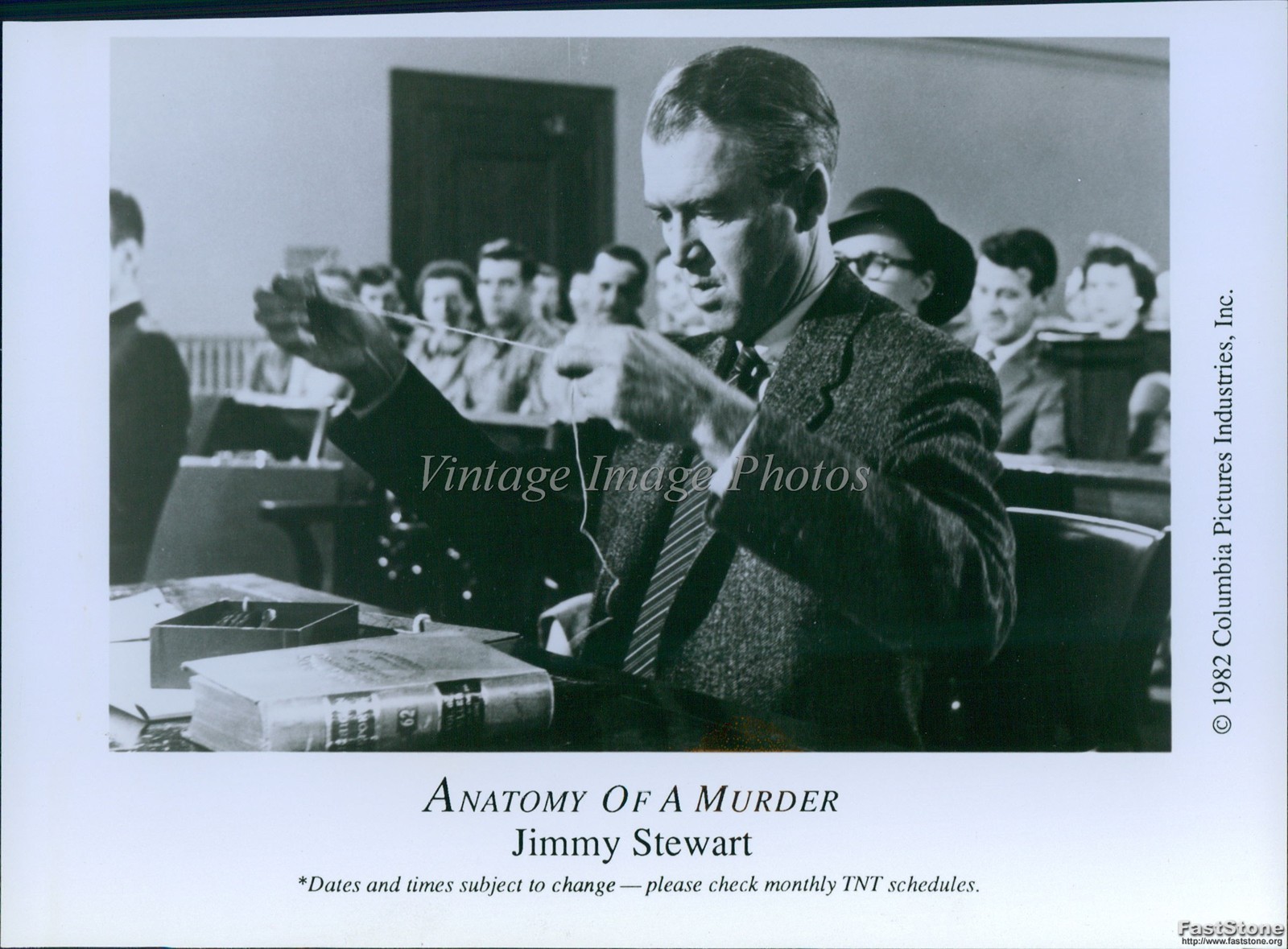 1982 Seattle Jimmy Stewart Anatomy Murder Columbia Pictures Vintage Photo 6x8