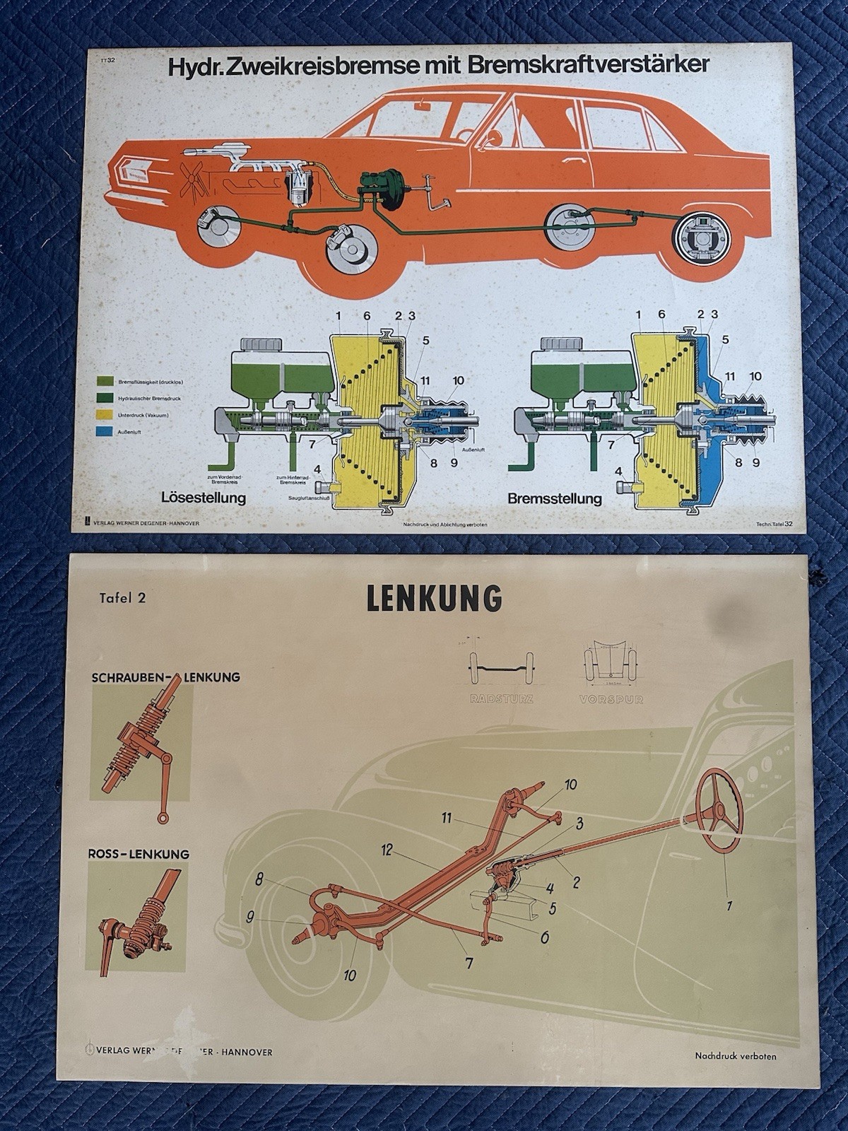 Set Of 16 Large 1960s German Verner Degener Driving Instruction Charts Set Of 16 Large 1960s German Verner Degener Driving Instruction Charts