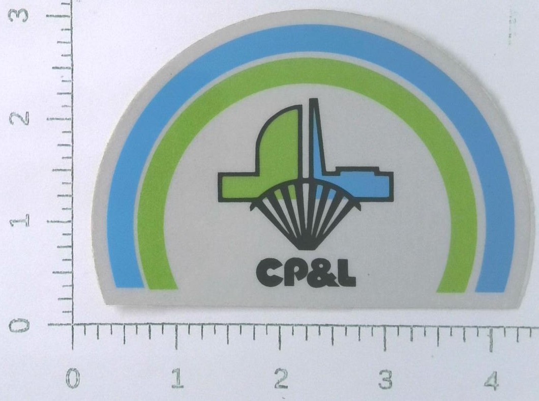 Vintage CP&L Carolina Power Light Company Sticker Decal Vintage CP&L Carolina Power Light Company Sticker Decal