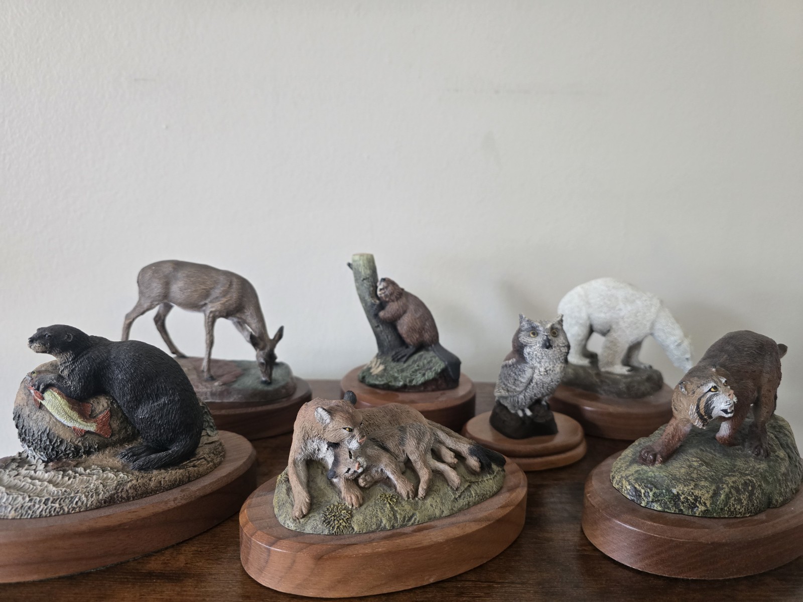 Vintage Hamilton American Wildlife Bronze Collection Deaton 7 Figurines 1970s Vintage Hamilton American Wildlife Bronze Collection Deaton 7 Figurines 1970s