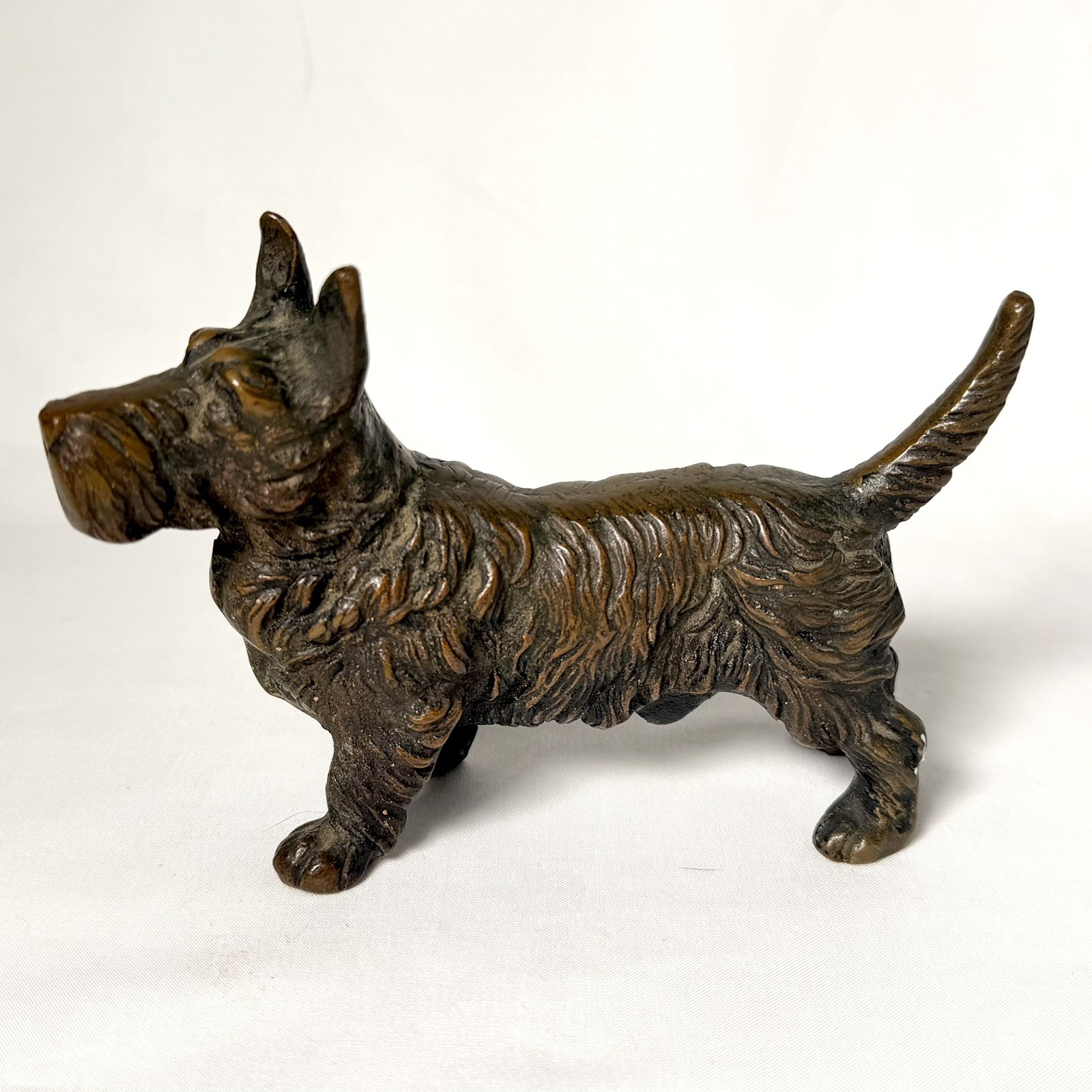 Antique Art Deco Solid Bronze Scottish Terrier Paperweight Figurine Heavy Antique Art Deco Solid Bronze Scottish Terrier Paperweight Figurine Heavy
