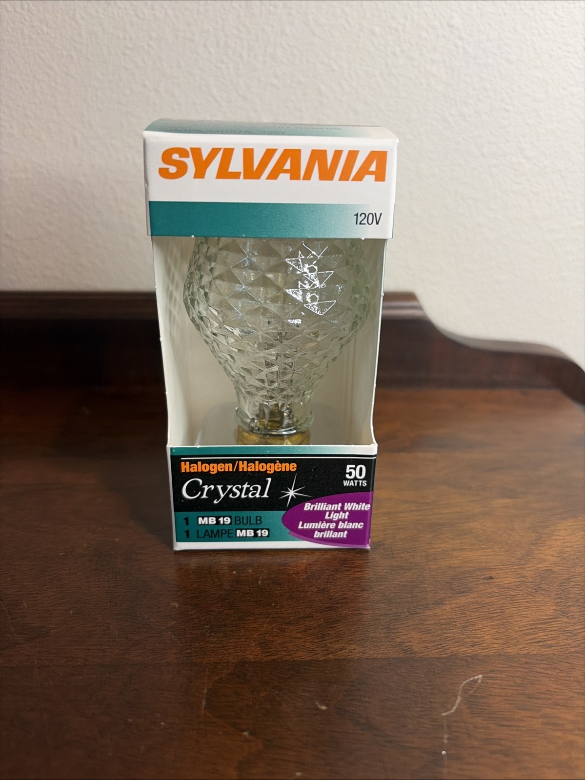 Vtg Sylvania Halogen Crystal Indoor Outdoor 50 Watt Light Bulbs 120V 2250Hrs