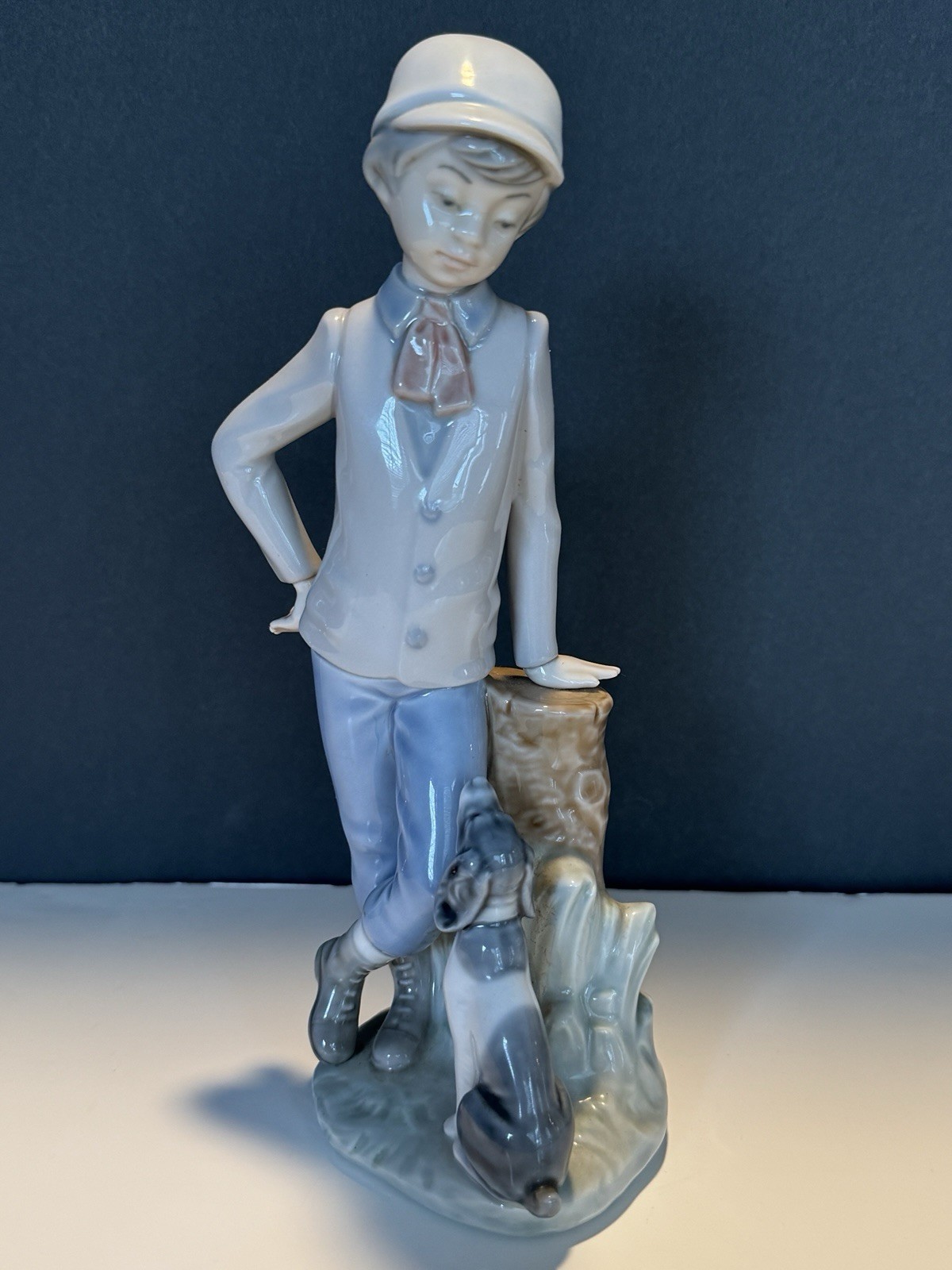 1978 Vintage Boy with Dog figure NAO Llandro handmade in spain 8” tall 1978 Vintage Boy with Dog figure NAO Llandro handmade in spain 8” tall