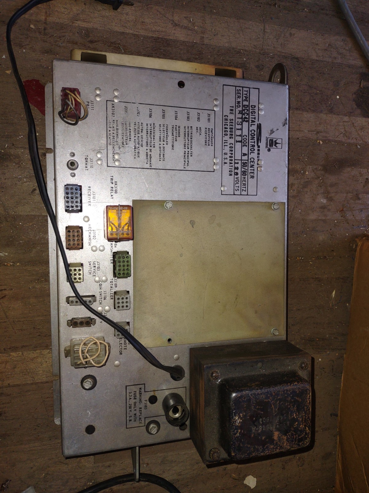seeburg arcade jukebox control center  #6050