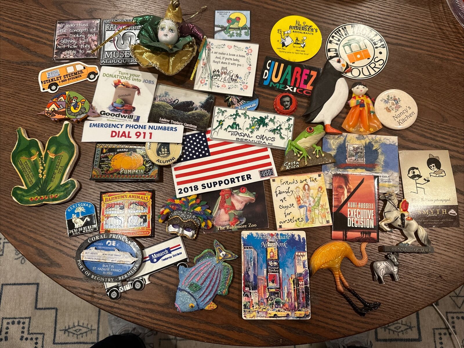 Huge Lot Of Refrigerator Magnets Travel, New Orleans , Travel, Cats  N
