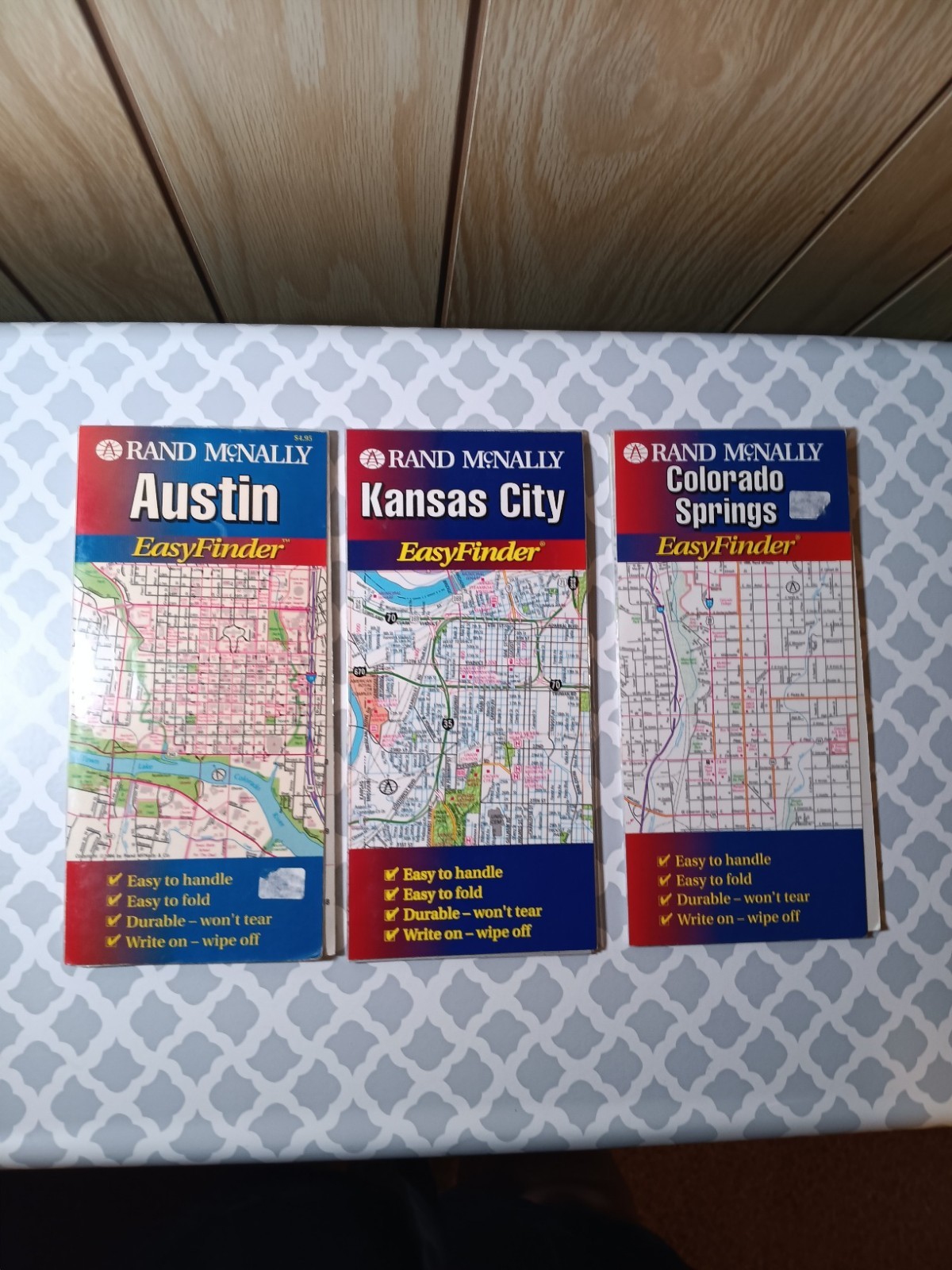 VTG Rand McNally Easy Finder Street Map Index Easy Fold Laminated KC Austin Col VTG Rand McNally Easy Finder Street Map Index Easy Fold Laminated KC Austin Col