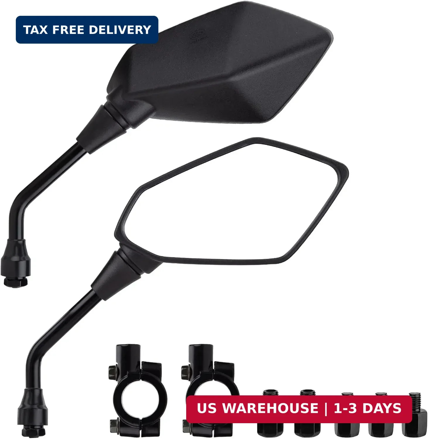 Universal Motorcycle Mirrors Hawk-eye Side Mirrors with 8/10MM Screw and 7/8" Ha Universal Motorcycle Mirrors Hawk-eye Side Mirrors with 8/10MM Screw and 7/8" Ha