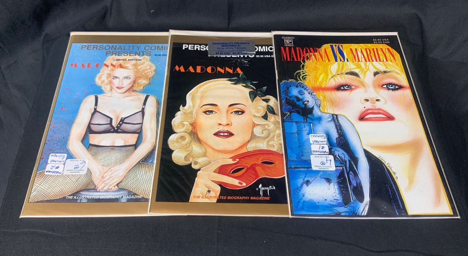 ✨Personality Comics Presents Madonna (1991) W/ Marilyn Vs. Madonna Lot Of 3✨