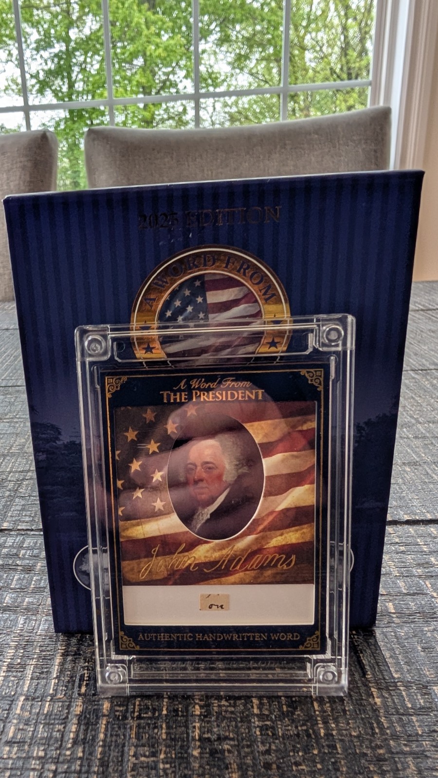 2025 POTUS John Adams Authentic Handwritten Word KING GEORGE PLATE MATCH "our" 2025 POTUS John Adams Authentic Handwritten Word KING GEORGE PLATE MATCH "our"