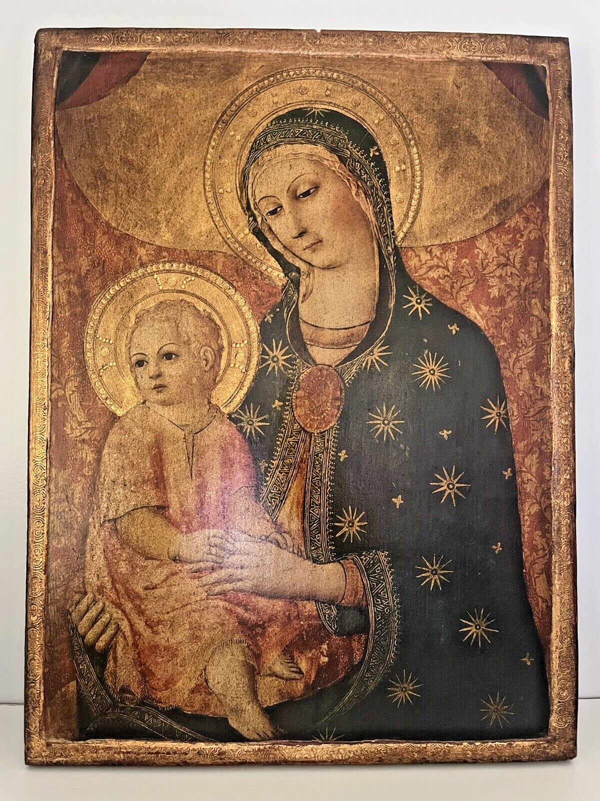 MADONNA AND CHILD BY SANO DI PIETRO 15th Century Sienese School Painting