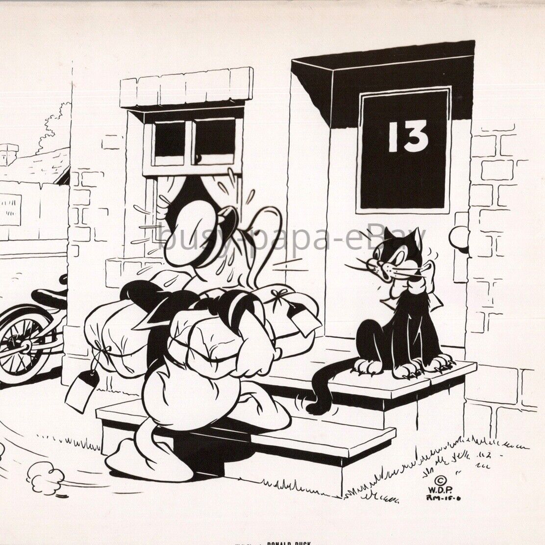1938 Donald\'s Lucky Day Animated Donald Duck Walt Disney Cartoon Press Photo 10