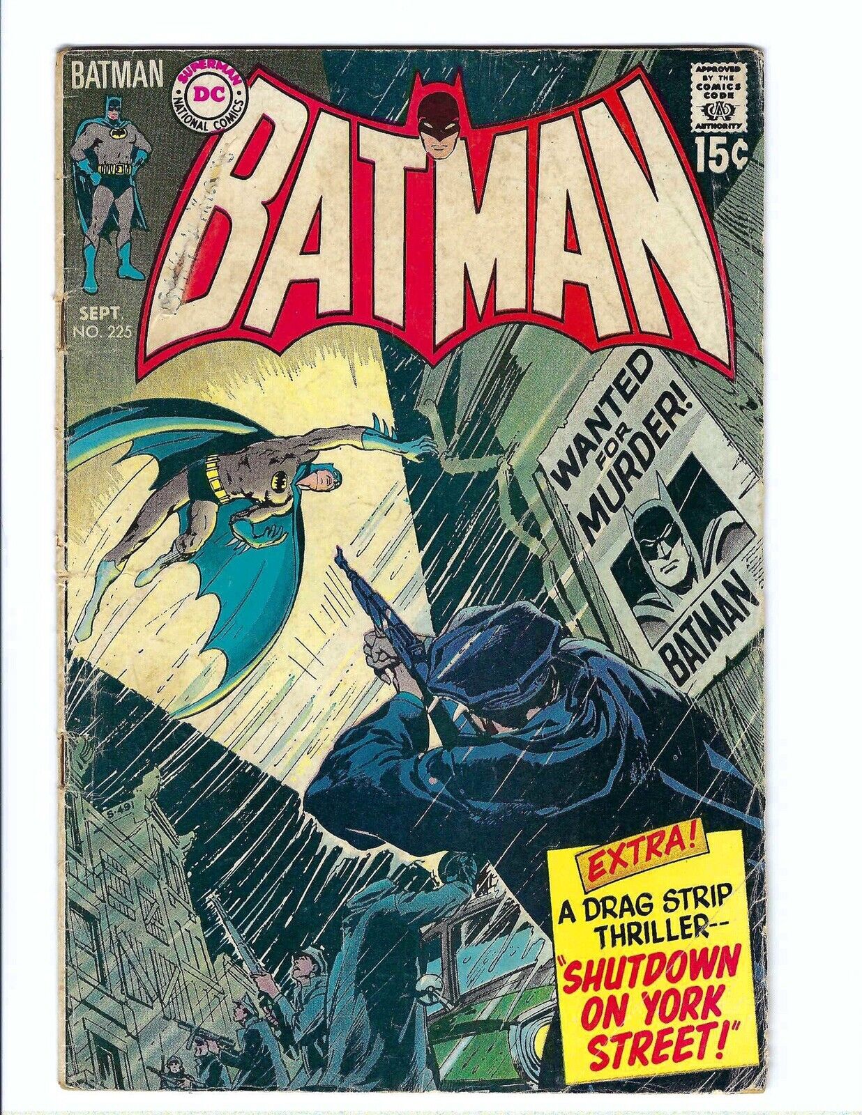 Batman 225, VG- 3.5, DC 1970, Bronze Age, Irv Novick & Neal Adams