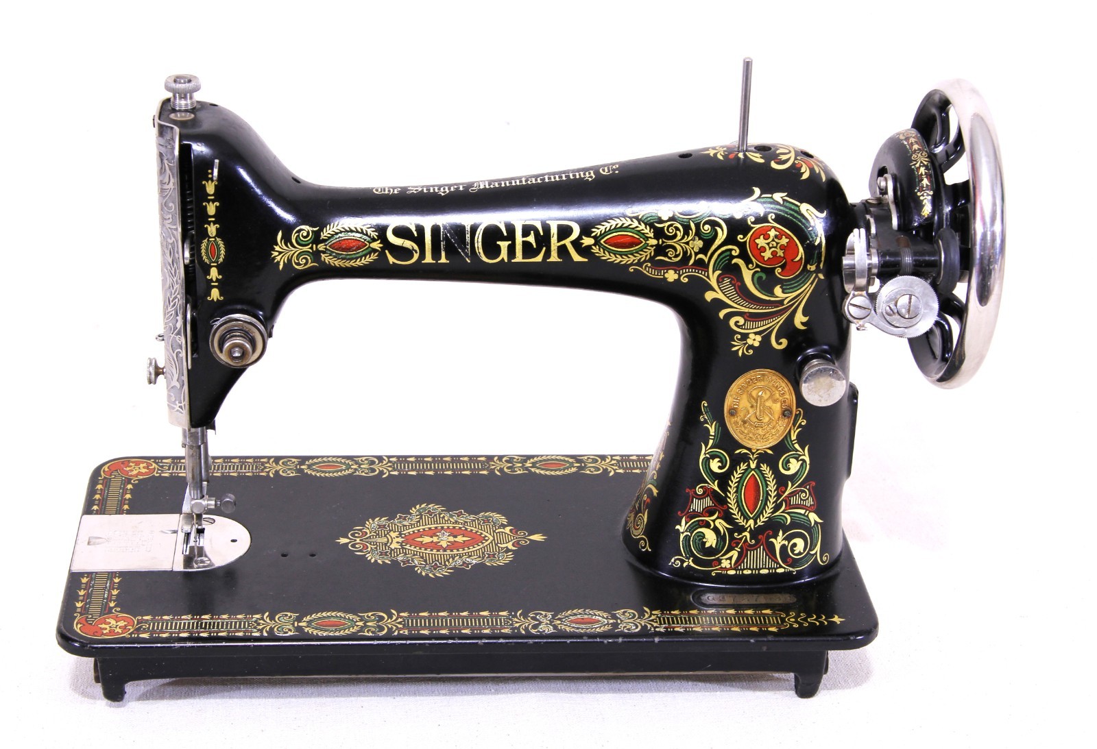 Vintage Singer Model 66 Red Eye Treadle Sewing Machine Rear Mount Serviced