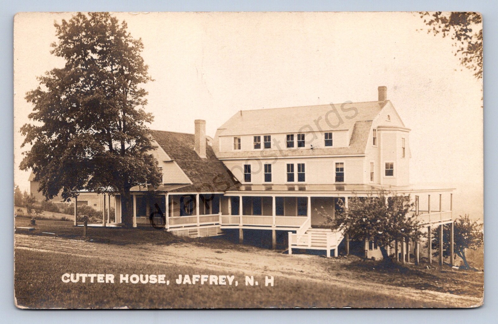 K1/ Jaffrey New Hampshire RPPC Postcard c1910 Cutter House 508 K1/ Jaffrey New Hampshire RPPC Postcard c1910 Cutter House 508