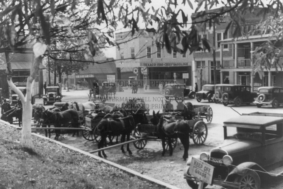 HISTORIC DOWNTOWN STREET SCENE CAMDEN TENNESSEE 1935 4X6 PHOTO