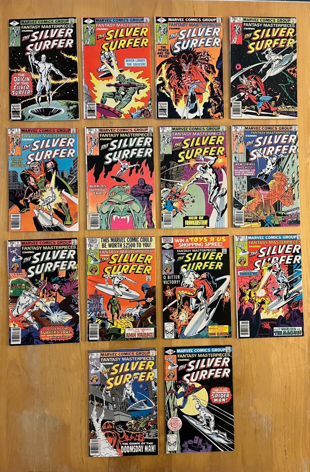 Fantasy Masterpieces Silver Surfer (1979) Full Run #1-14 3 Newsstand 4 Thanos