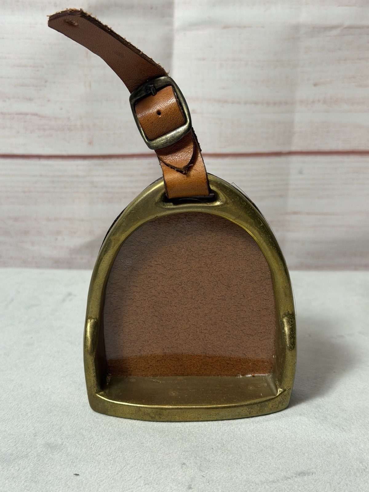 Brass Horse Stirrup Photo Frame Ralph Lauren Style Equestrian Photo Frame 
