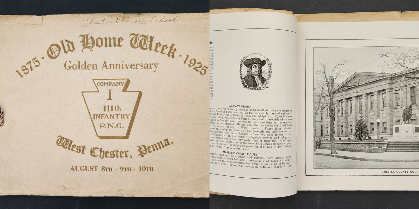 1925 antique OLD HOME WEEK west chester pa 100yr GOLDEN ANNIVERSARY photo book 1925 antique OLD HOME WEEK west chester pa 100yr GOLDEN ANNIVERSARY photo book