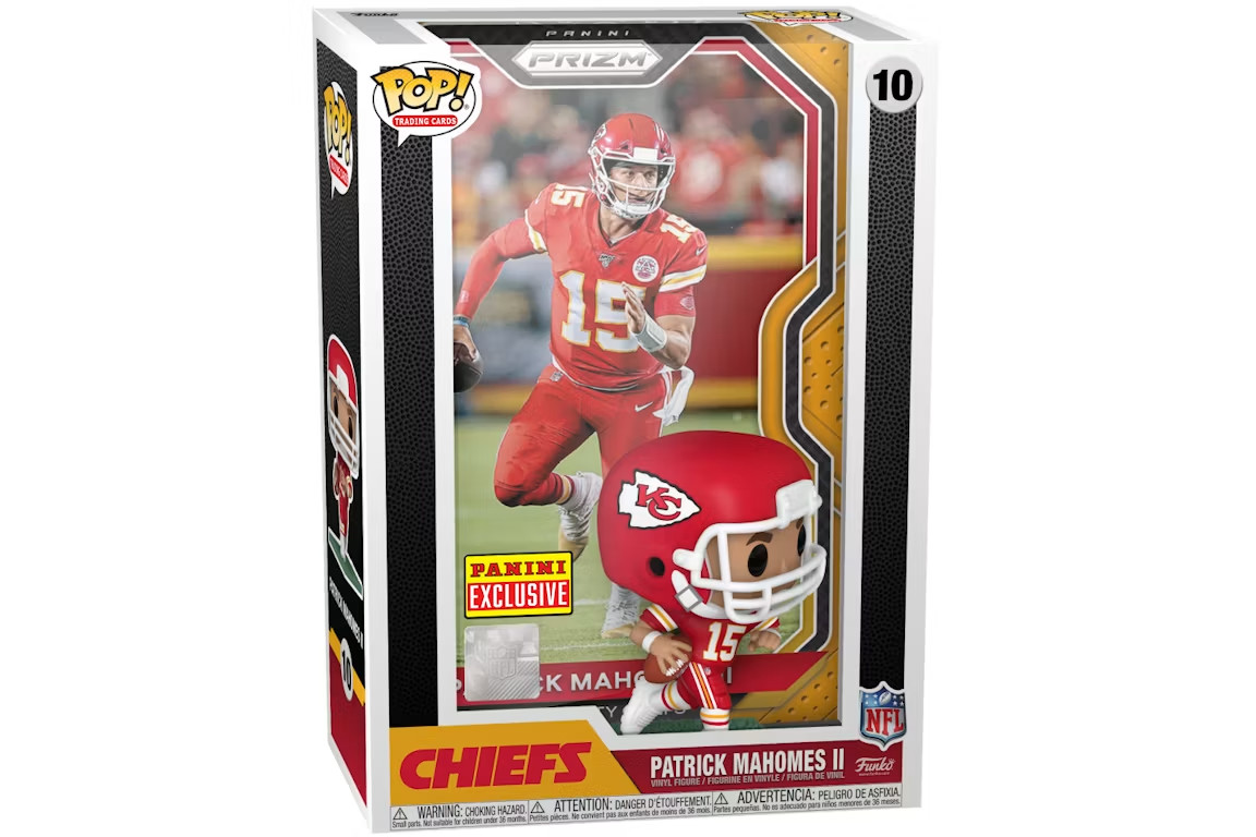 Funko Pop NFL Trading Cards #10 Patrick Mahomes Panini Exclusive Gold NEW