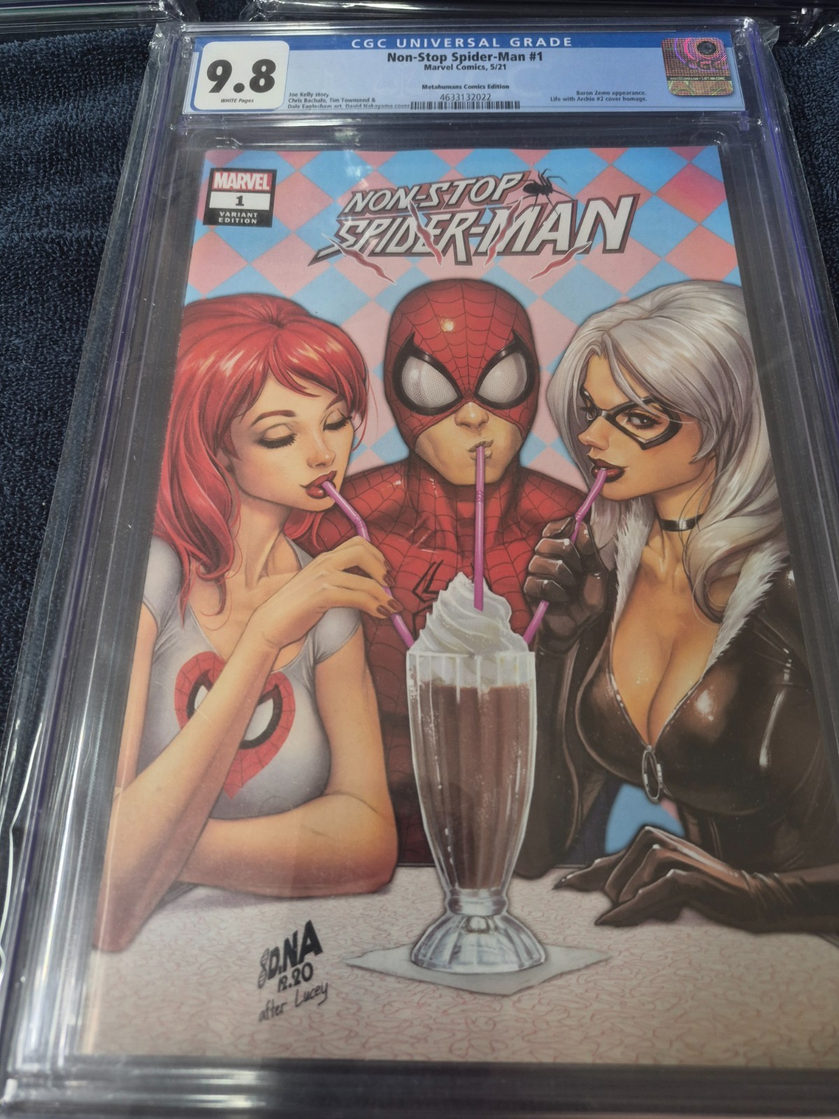 Marvel Non-Stop Spider-Man 1 2021 CGC 9.8 White Pages Nakayama Archie Homage Marvel Non-Stop Spider-Man 1 2021 CGC 9.8 White Pages Nakayama Archie Homage