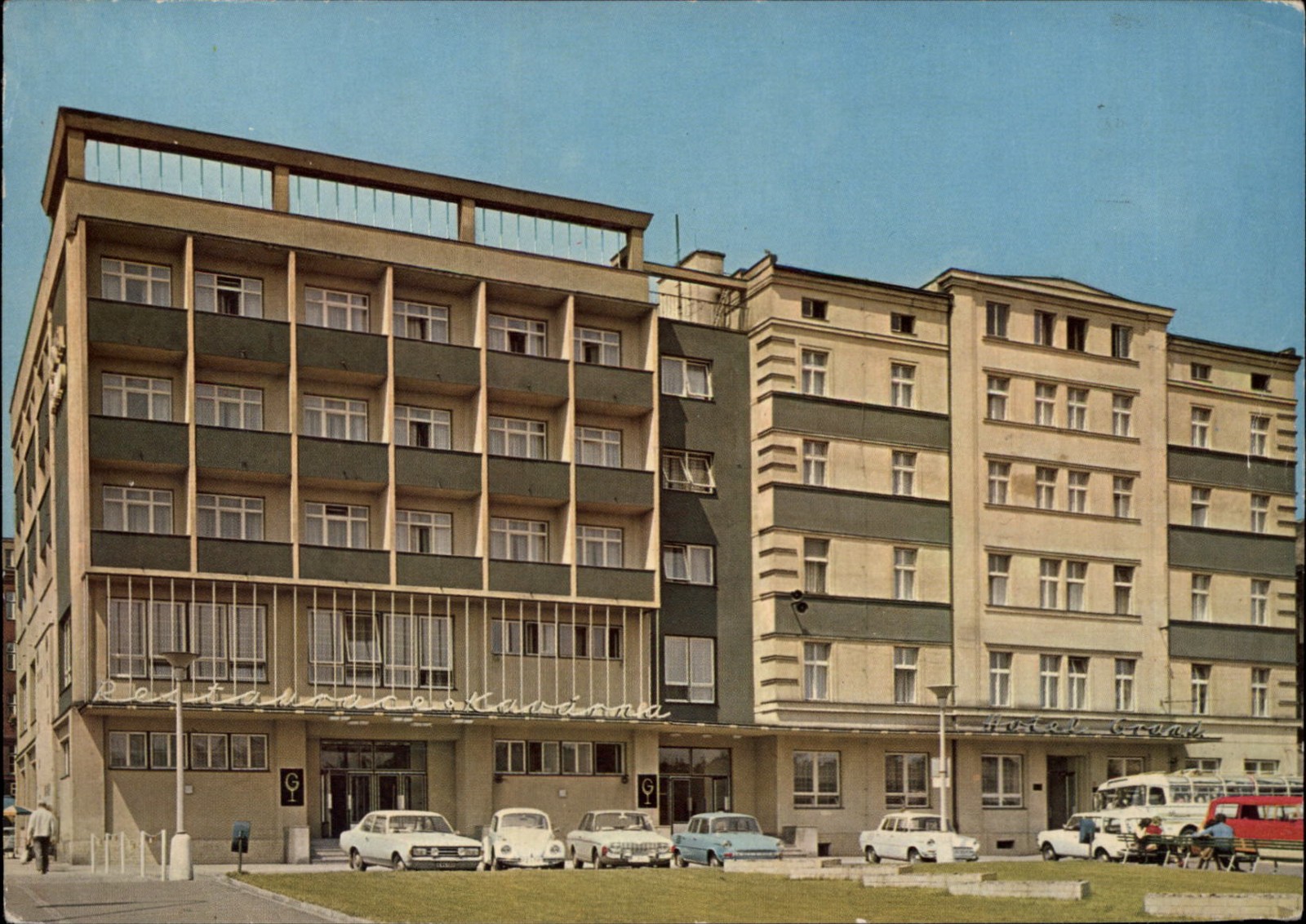 Hotel Grand Decin Czech Republic vintage postcard q221