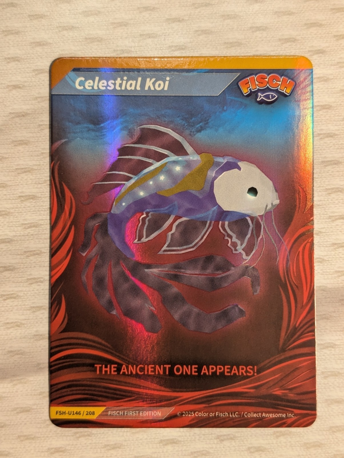 🐠🔥2025 Fisch Roblox 1st Edition Celestial Koi - #U146/208🔥🐠 🐠🔥2025 Fisch Roblox 1st Edition Celestial Koi - #U146/208🔥🐠