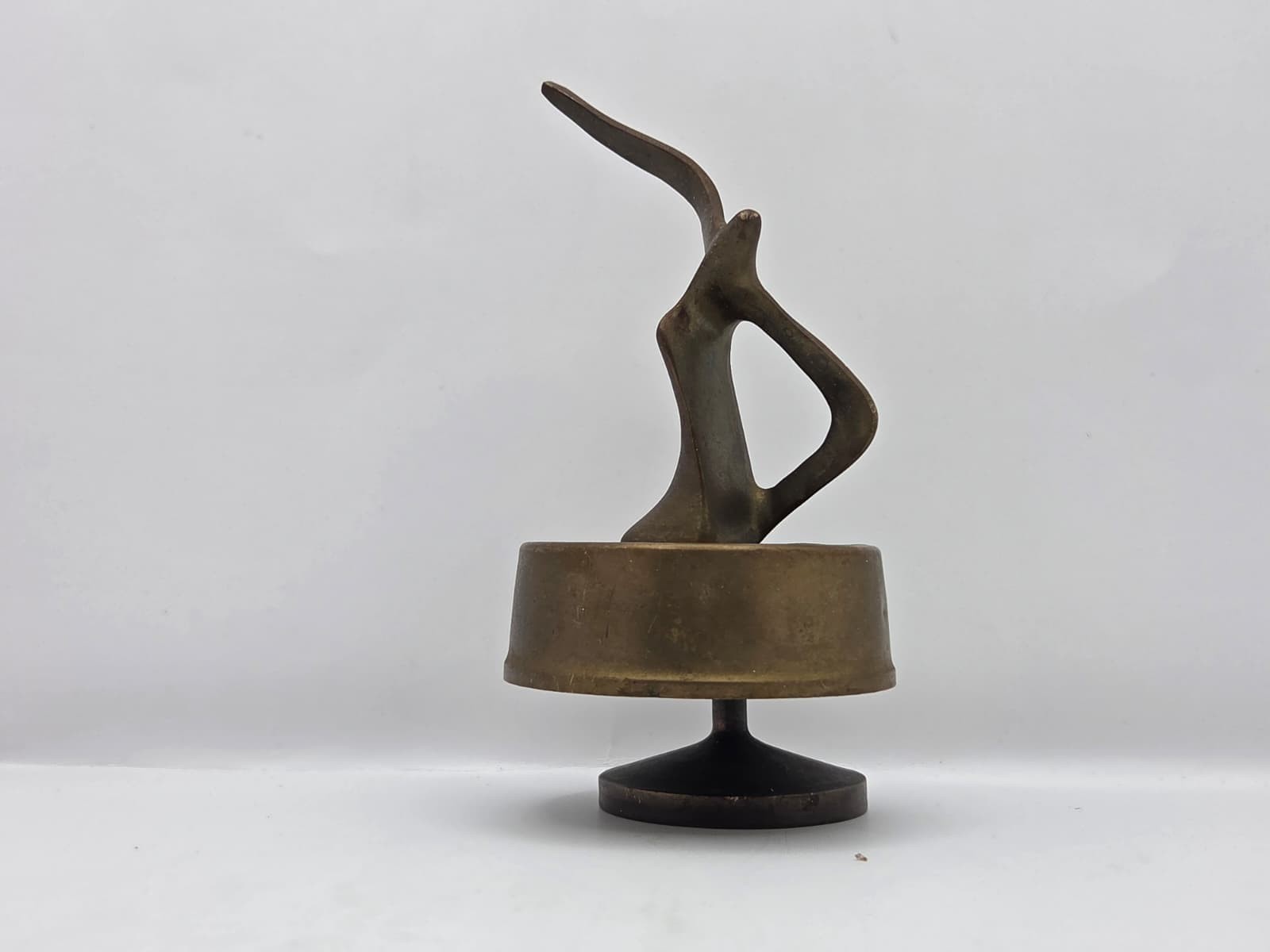 Vintage Gold-Tone Seagull Bird Sculpture Music Box MCM Mid Century Collectible