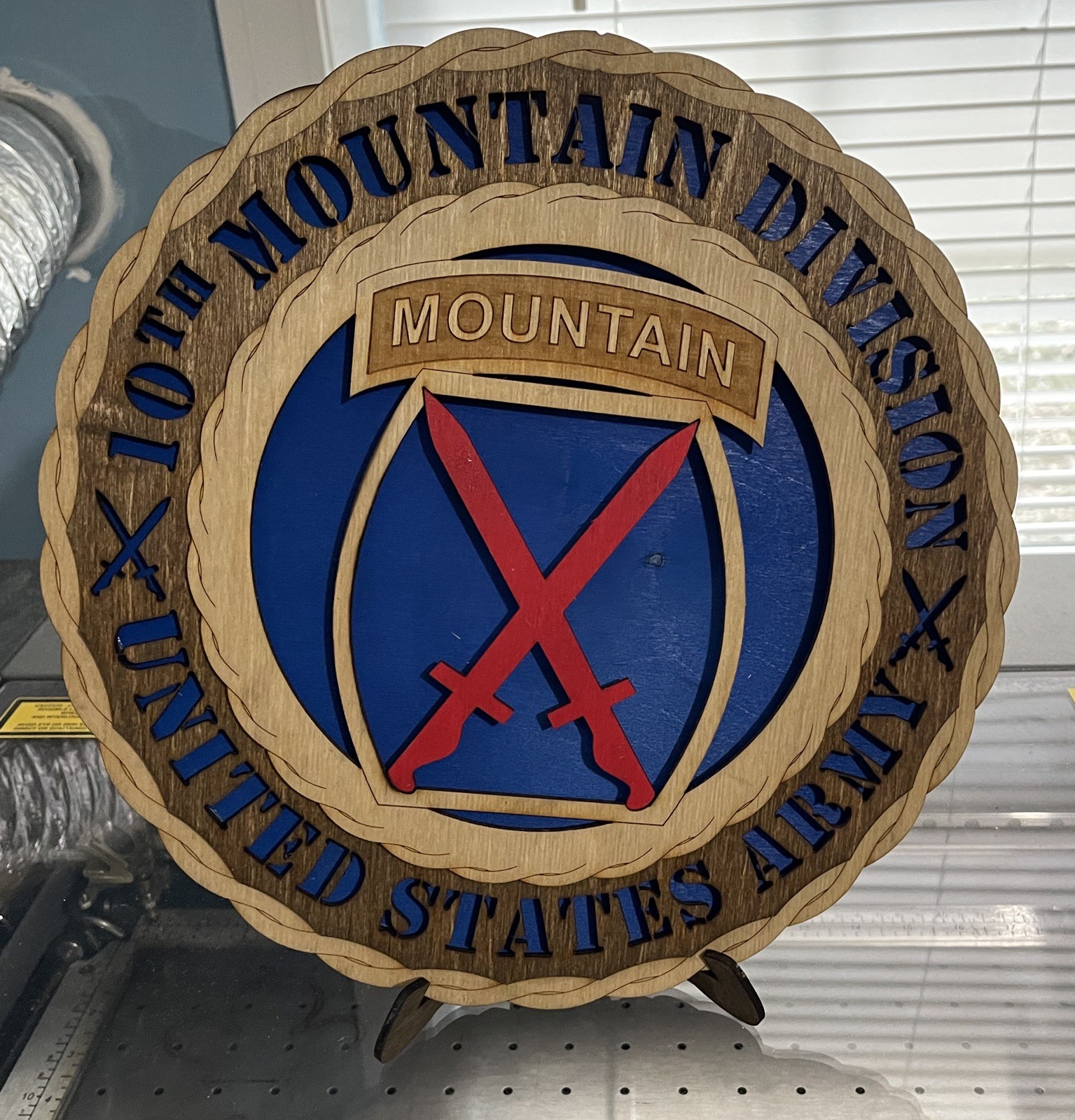 10th Mountain Division Wooden Plaque 10th Mountain Division Wooden Plaque