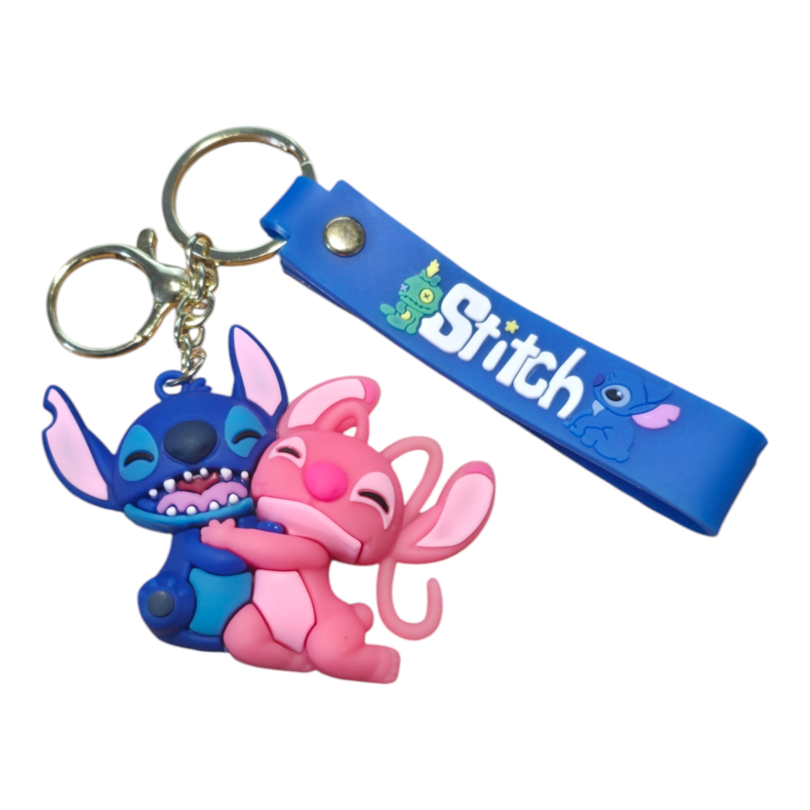 Pink & Blue Disney Lilo & Stitch" Lovely Baby  Stitch Keychain New 