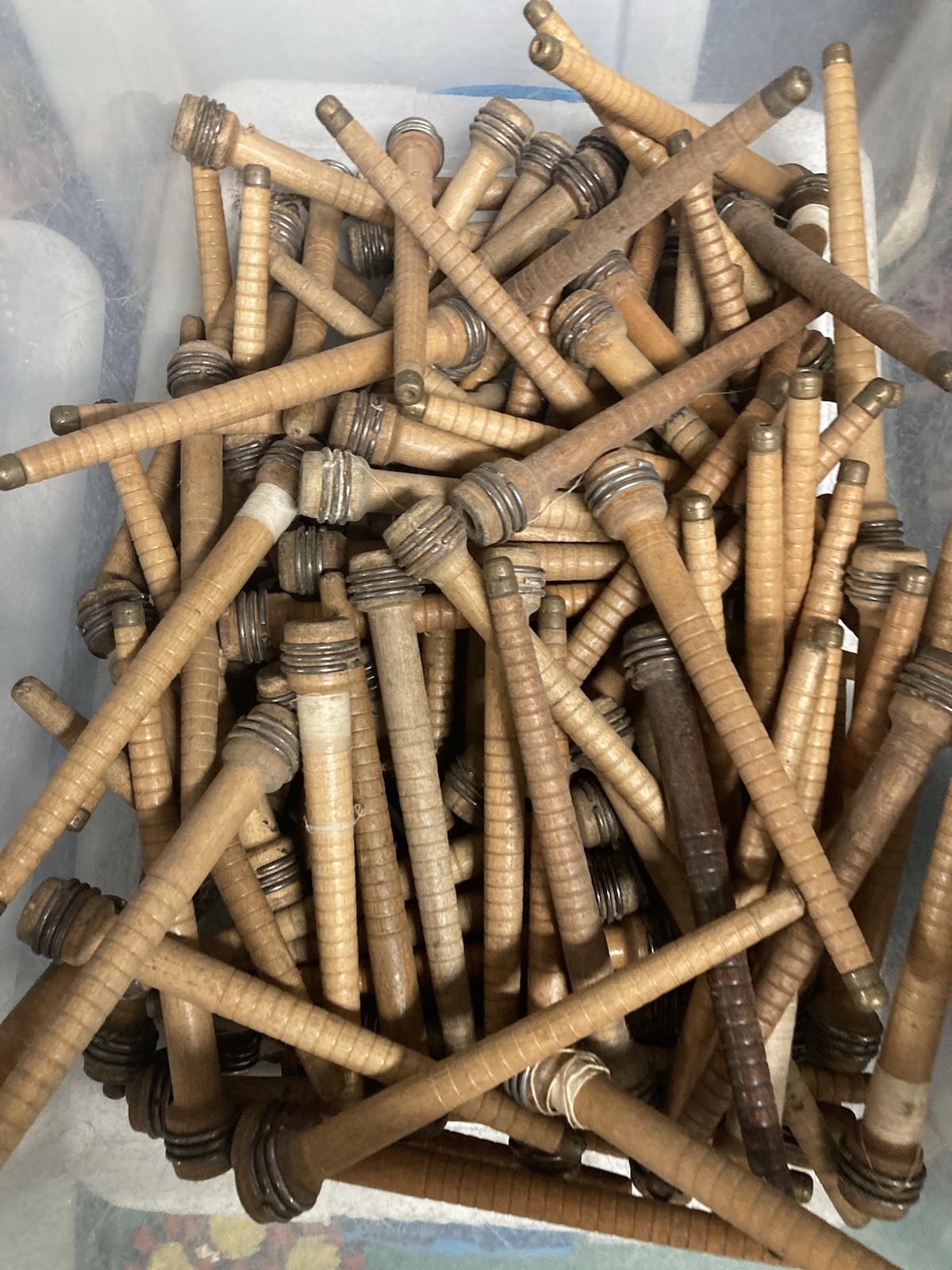 Vintage Wood Bobbins, 8.75", Reclaimed Industrial Spindles, Lot of 30 Vintage Wood Bobbins, 8.75", Reclaimed Industrial Spindles, Lot of 30