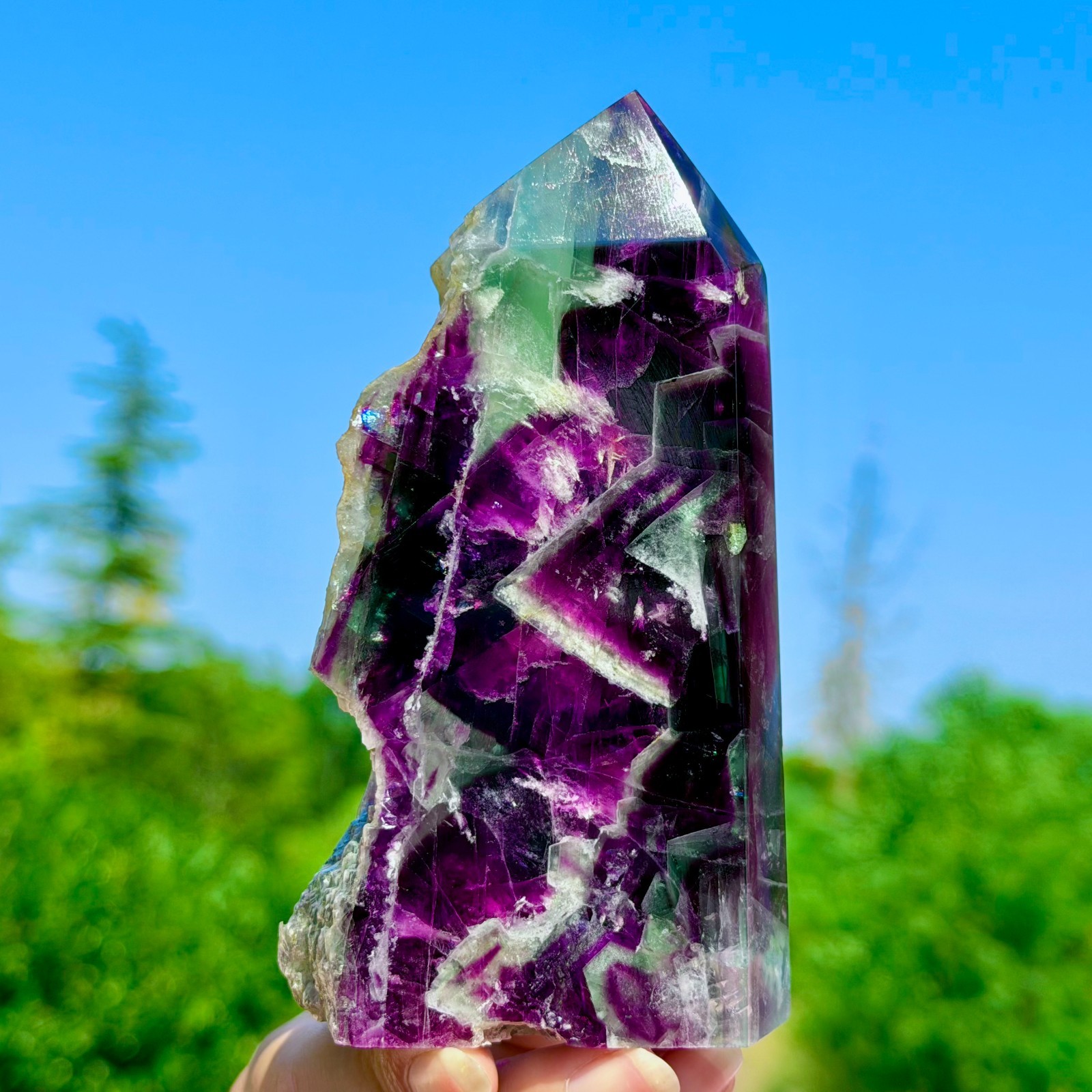 1.37LB Rare Natural Fluorite Quartz Crystal Freeform Mineral Specimen Healing